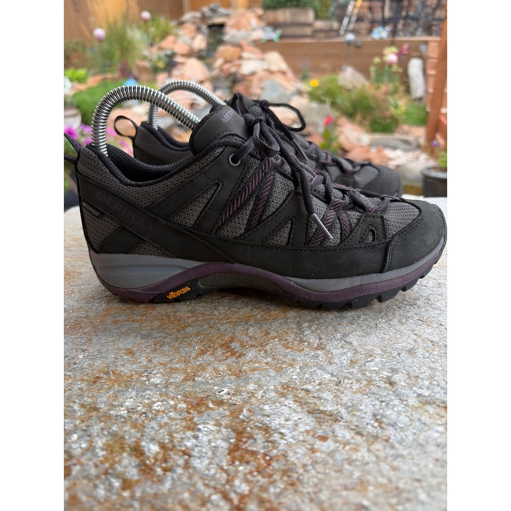 Merrell Siren Edge 3 Waterproof Hiking Shoes Black Purple J035326 Womens 7.5